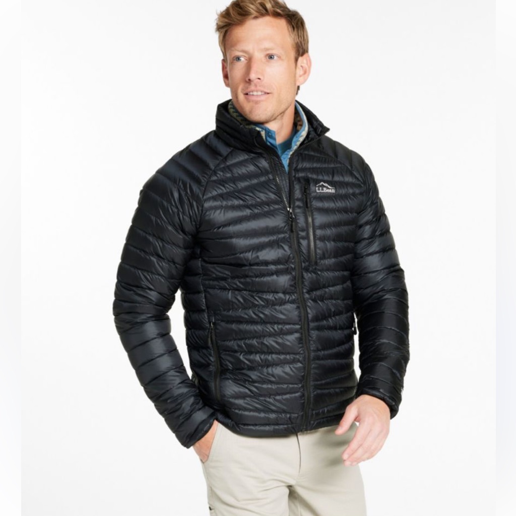 L.L. Bean Men’s Black Ultralight 850 Down Jacket Water Resistant - Size Xxl